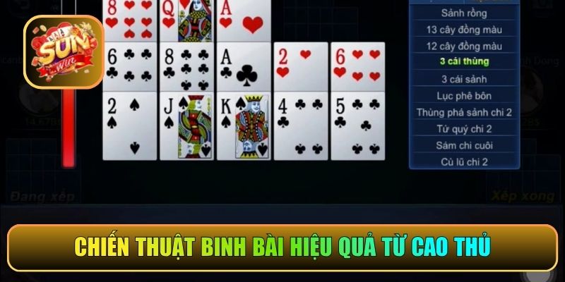 Chiến thuật binh bài hiệu quả từ cao thủ